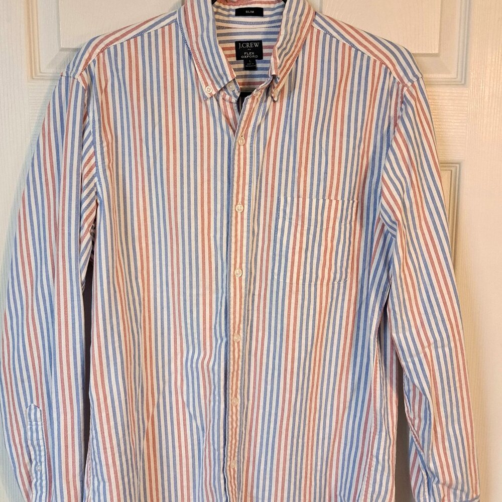J. Crew Men's Striped Button Down Shirt